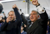 Joan Laporta y Hansi Flick.