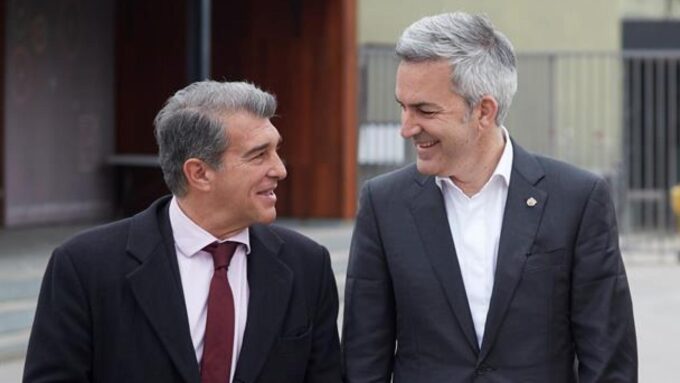 Laporta y Víctor Font