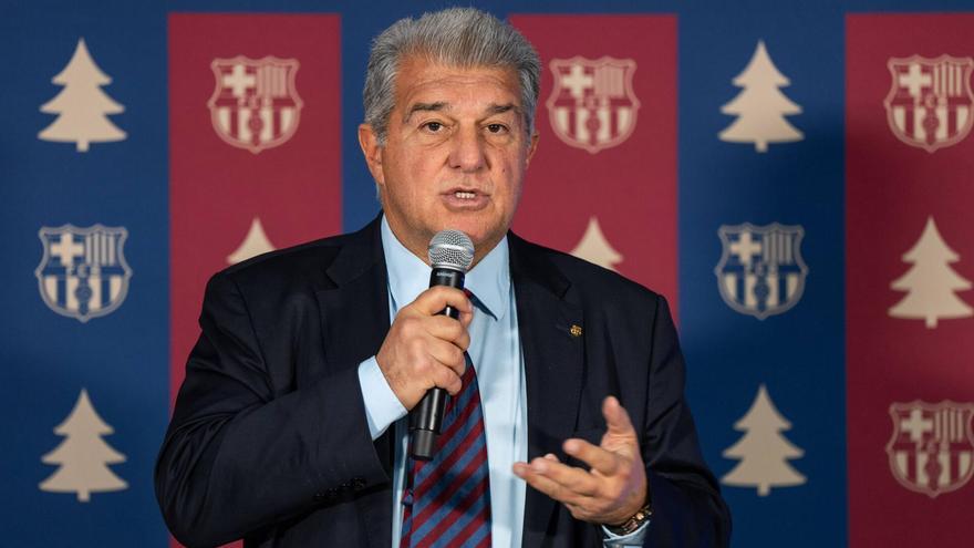 Laporta, optimista con la obra del Camp Nou