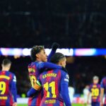 Barça-Copenhague. Lamine Yamal y Raphinha