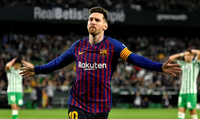 Messi celebrando su mítico gol ante el Betis
