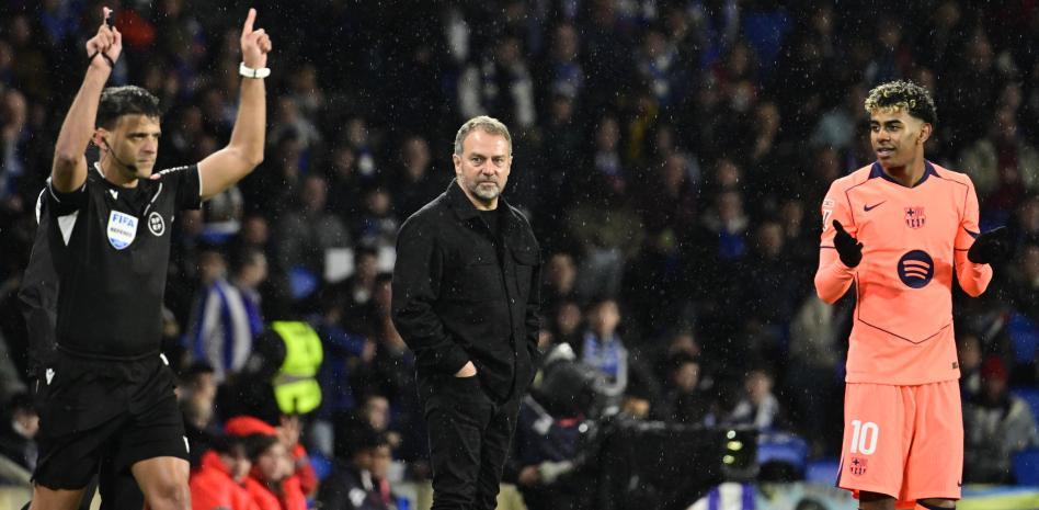 Gil Manzano, Lamine y Flick.