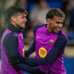 Pedri junto a Lamine Yamal.