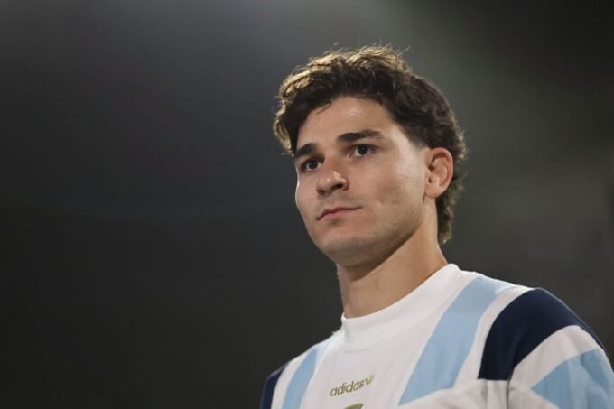 Julián Álvarez con la selección Argentina