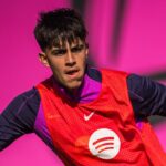 El canterano durante una sesión de entrenamiento