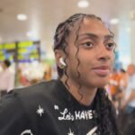 Kerolin llega al aeropuerto de Barcelona