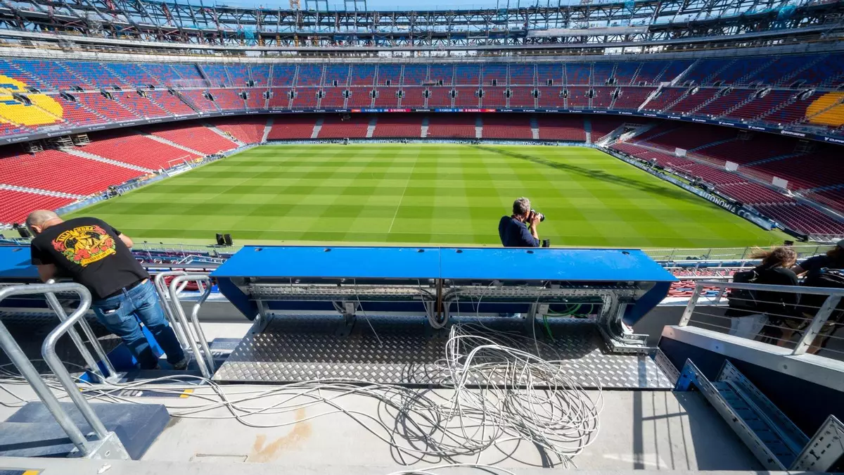 El Spotify Camp Nou, durante su proceso de remodelación