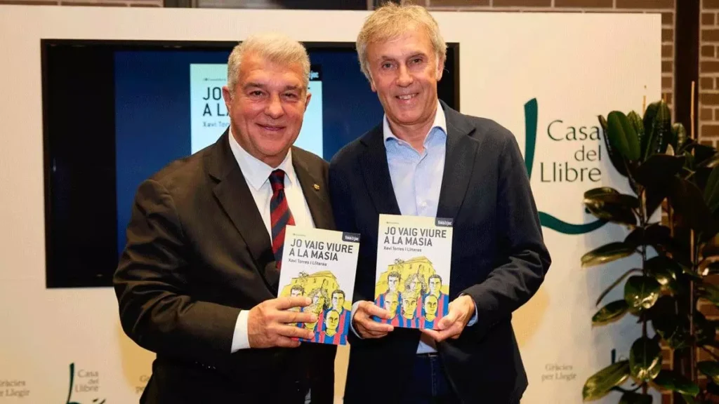 Joan Laporta en la presentación del libro de Xavi Torres