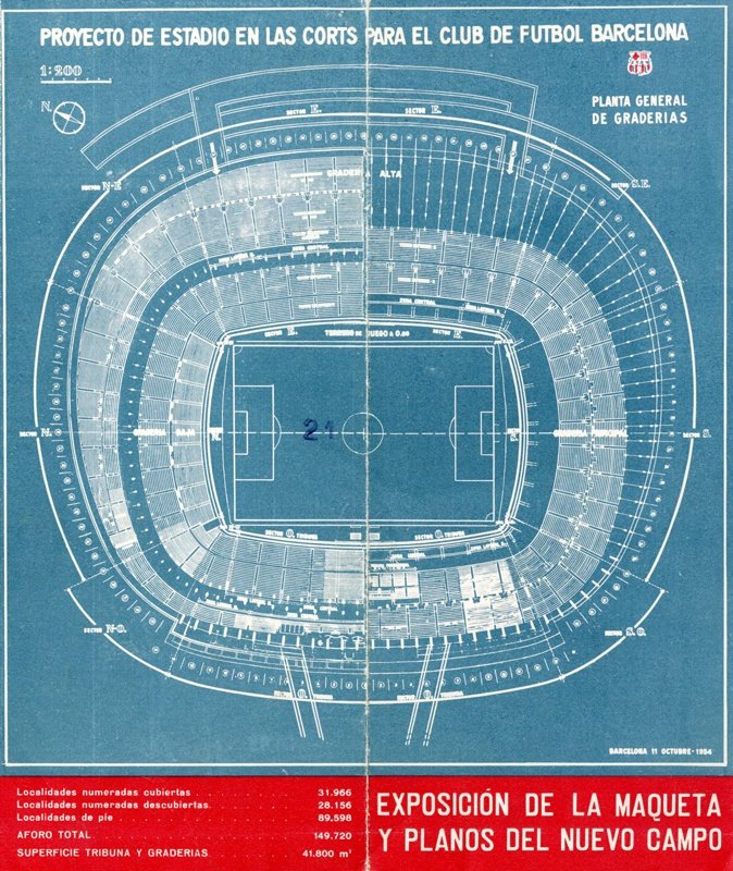 Plano original del Camp Nou