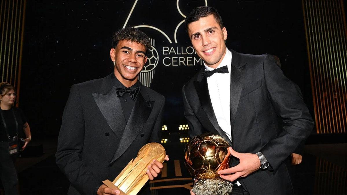 Rodri y Lamine Yamal