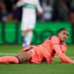 Raphinha desgastado ante el Newcastle