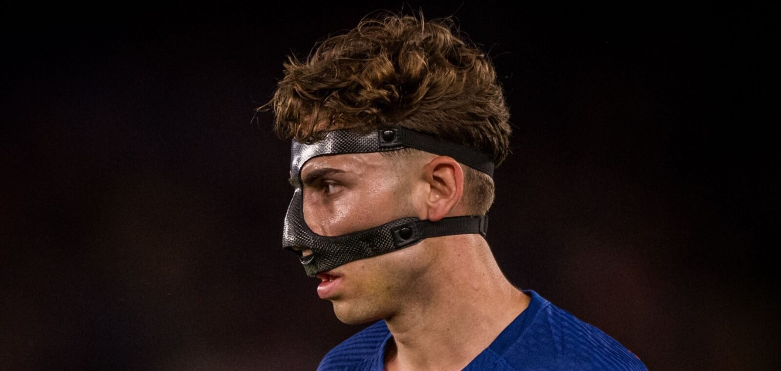 El centrocampista durante el partido de liga