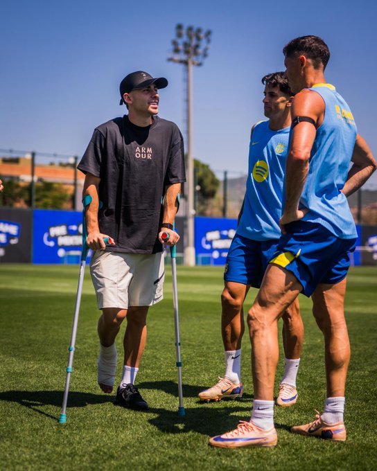 Fermín visita el entrenamiento