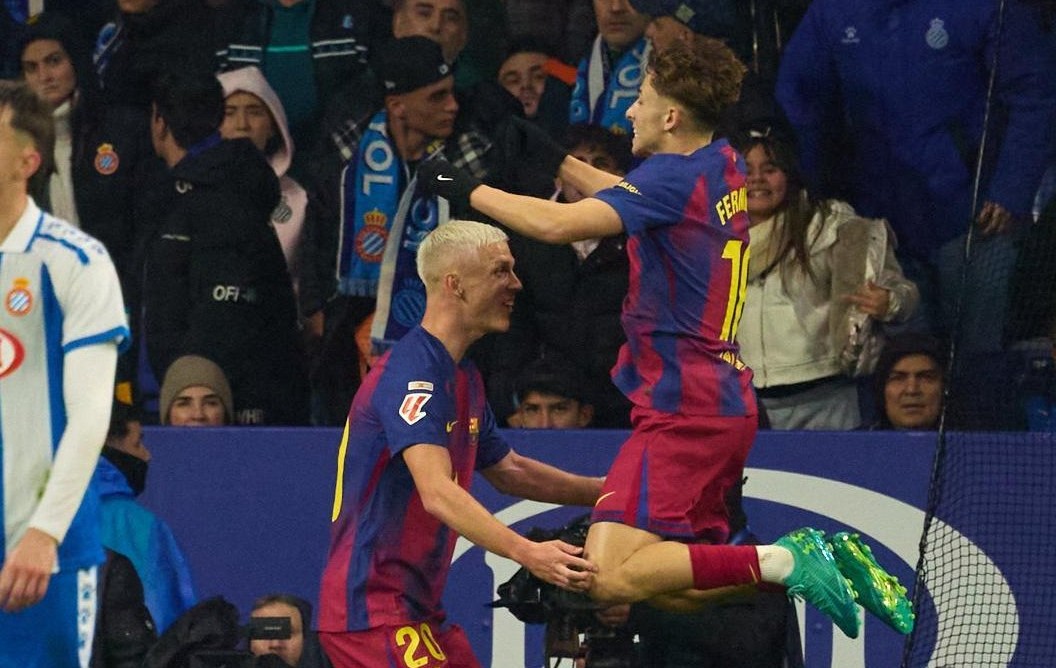 Olmo y Fermín celebración gol