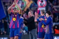 Flick celebra la victoria en el derbi