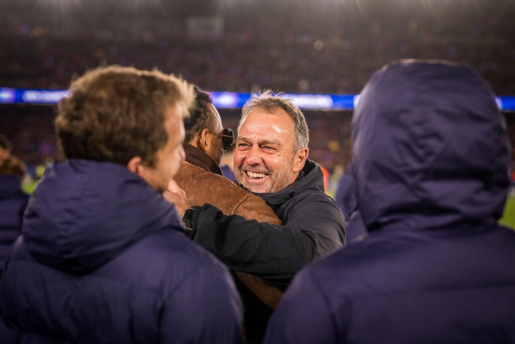 Flick celebra la victoria frente al Newcastle