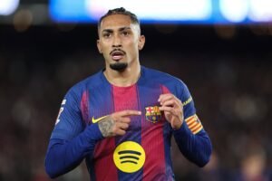 Raphinha con el FC Barcelona