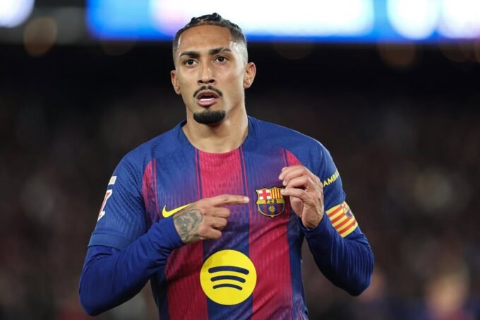 Raphinha con el FC Barcelona