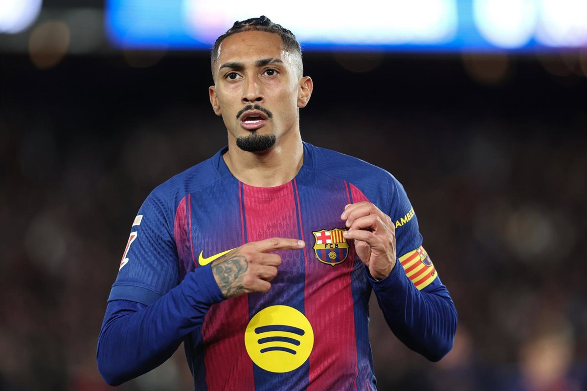 Raphinha con el FC Barcelona