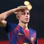 Fermín celebrando un gol.