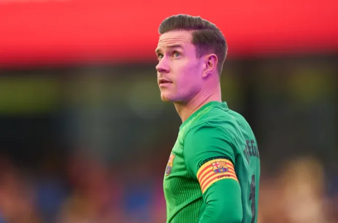 Ter Stegen en la presentación de la plantilla del Barça para esta temporada