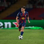 Gerard Martín en un partido de Champions esta temporada. Foto: FC Barcelona