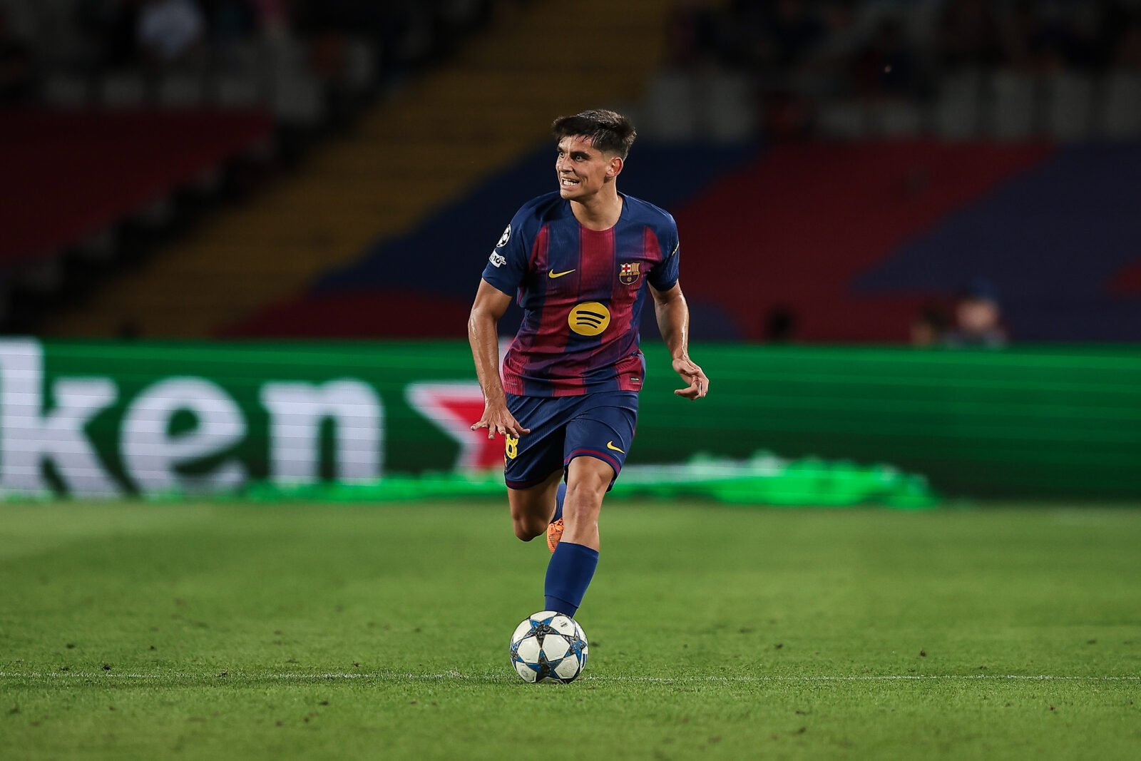 Gerard Martín en un partido de Champions esta temporada. Foto: FC Barcelona