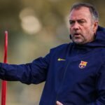 Hansi Flick en el entrenamiento