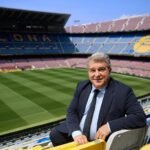 Laporta, ante su 'último' partido en el Camp Nou. Foto: SPORT