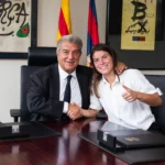 Joan Laporta y Gemma Font
