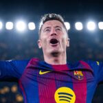 El delantero del FC Barcelona festejando en el Camp Nou