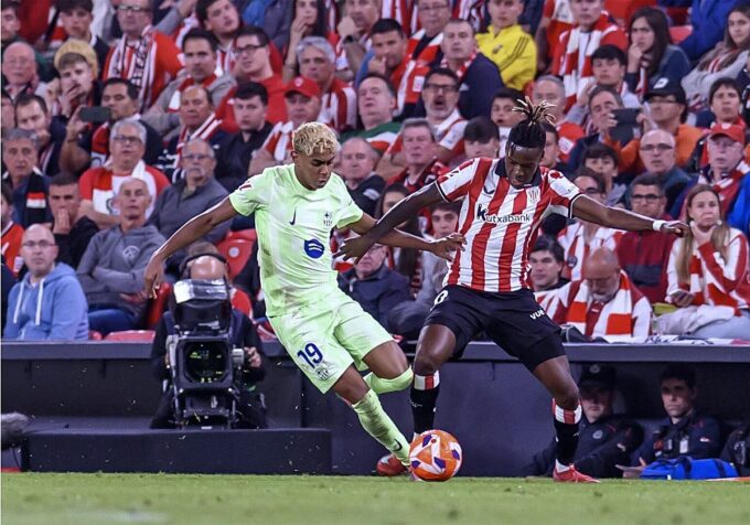 Lamine Yamal y Nico Williams.