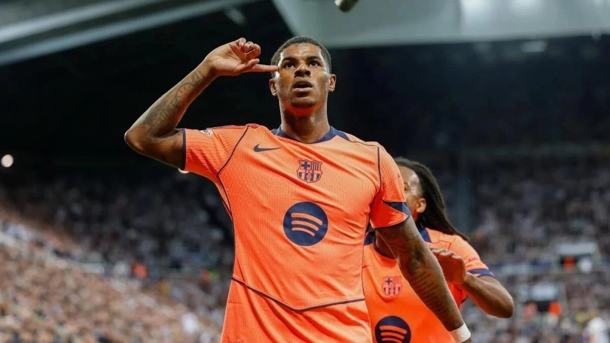 Marcus Rashford con el FC Barcelona