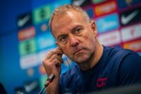 Hansi Flick en la rueda de prensa previa al Clásico