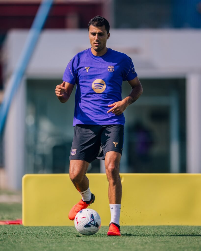 Rodri en el entrenamiento